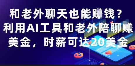 和老外聊天也能挣钱？利用AI工具和老外陪聊挣美金，时薪可达20刀-LH资源分享网