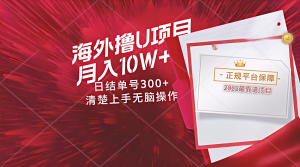 海外最靠谱撸U玩法日入300+秒提现,可长期玩,安全可靠操作非常简单-LH资源分享网