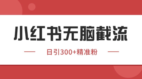 小红书只要你有同行就能获客，独家野路子获客玩法，暴力截流【揭秘】-LH资源分享网