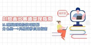 AI绘画多赛道变现指南：MJ基础到进阶技巧拆解，角色统一+风格迁移应用指南-LH资源分享网