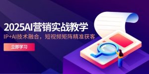 2025AI营销实战教学-5月，IP+AI技术融合，短视频矩阵精准获客-LH资源分享网