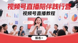 视频号直播陪伴践行营，视频号直播教程-LH资源分享网