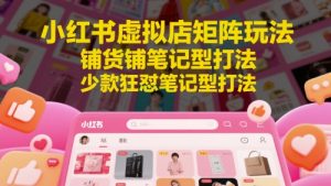 小红书虚拟店矩阵玩法，铺货铺笔记型打法，少款狂怼笔记型打法-LH资源分享网