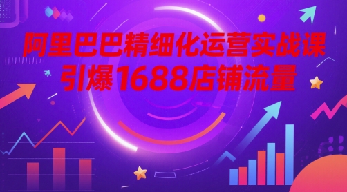 阿里巴巴精细化运营实战课，引爆1688店铺流量-LH资源分享网