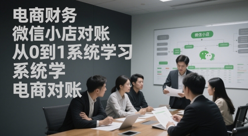 电商财务微信小店对账，从0到1系统学习电商对账-LH资源分享网