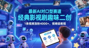 最新AI对口型赛道，经典影视剧趣味二创，1条视频涨粉4000+，保姆级教程-LH资源分享网