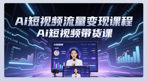 Ai短视频流量变现课程，Ai短视频带货课-LH资源分享网