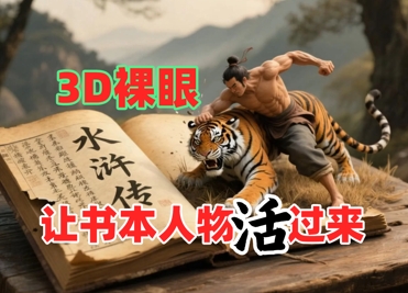 书本人物裸眼3D视频，新的玩法，流量超猛，保姆级教程-LH资源分享网