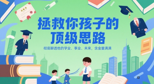 付费文章：拯救你孩子的顶级思路，彻底聊透他的学业、事业、未来，含金量满满-LH资源分享网