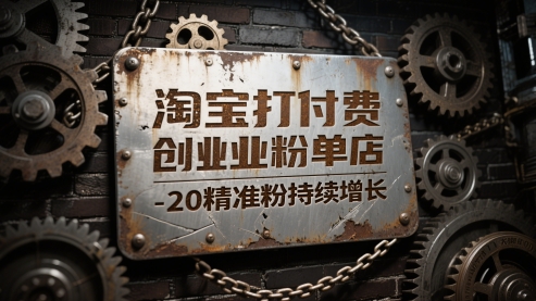 淘宝打付费创业粉单店每天稳定10-20精准粉持续增长【揭秘】-LH资源分享网