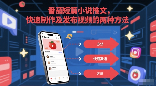 番茄短篇小说推文，快速制作及发布视频的两种方法-LH资源分享网