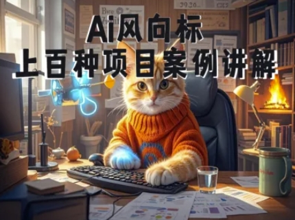 Ai风向标-附100种项目案例玩法-0基础小白到大神ai视频商业应用教学-LH资源分享网