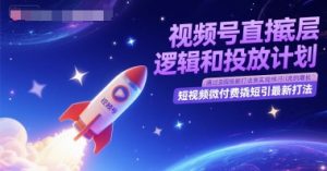 视频号直播底层逻辑和投放计划，短视频微付费撬短引最新打法-LH资源分享网