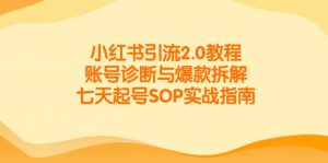 小红书引流2.0教程，账号诊断与爆款拆解，七天起号SOP实战指南-LH资源分享网