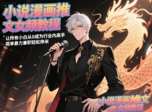 小说漫画推文女频教程，让所有小白从0成为行业内高手，简单暴力兼职轻松挣米-LH资源分享网