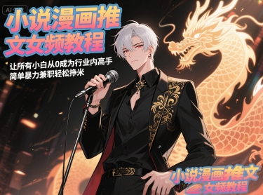 小说漫画推文女频教程，让所有小白从0成为行业内高手，简单暴力兼职轻松挣米-LH资源分享网