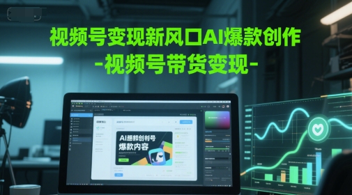 视频号变现新风口AI爆款创作-视频号带货变现-LH资源分享网
