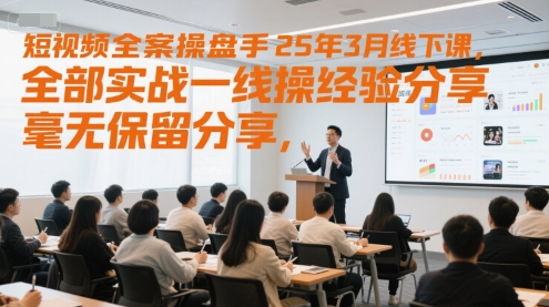 短视频全案操盘手25年3月线下课，全部实战一线操盘手经验分享，毫无保留分享，全是干货-LH资源分享网