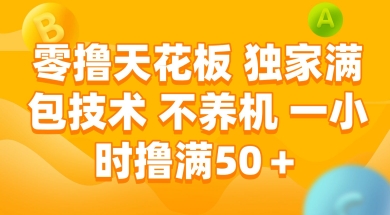 零撸天花板，独家满包技术 不养机 一小时撸满50+【揭秘】-LH资源分享网