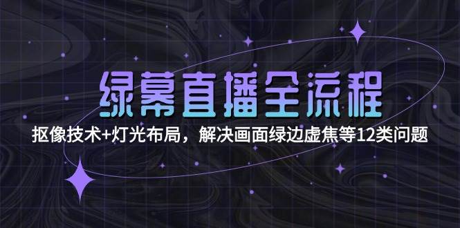 绿幕直播全流程：抠像技术+灯光布局，解决画面绿边虚焦等12类问题-LH资源分享网