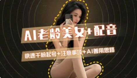 AI老龄美女涨粉+变现_快速千粉起号思路-LH资源分享网