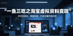 一鱼三吃之淘宝虚拟资料变现，依托资源站、网盘拉新，打造流量的强闭环-LH资源分享网