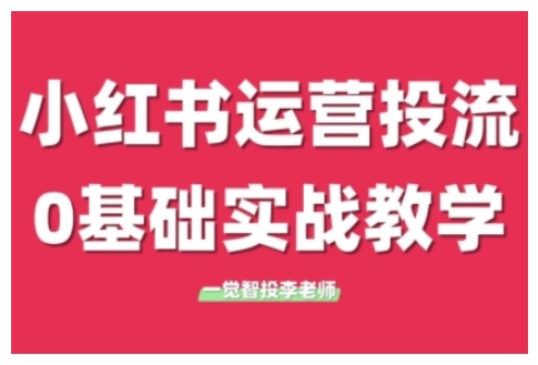 小红书运营投流，小红书广告投放从0到1的实战课，学完即可开始投放(更新)-LH资源分享网