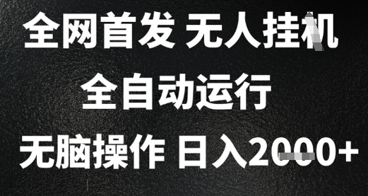 2025首发无人挂G项目，日入2k+，全自动运行，无脑操作，长期稳定 小白可玩【揭秘】-LH资源分享网