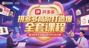 拼多多高阶打造爆款全套课程,解决拼多多店铺运营中99%的问题-LH资源分享网