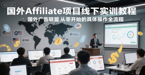 国外Affiliate项目线下实训教程，国外广告联盟从零开始的具体操作全流程-LH资源分享网
