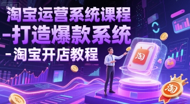 淘宝运营系统课程-打造爆款系统-淘宝开店教程-LH资源分享网