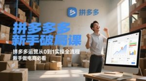 拼多多新手破局课，拼多多运营从0到1实操全流程，新手做电商必看-LH资源分享网