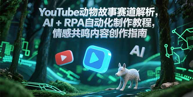 YouTube动物故事赛道解析，AI+RPA自动化制作教程，情感共鸣内容创作指南-LH资源分享网