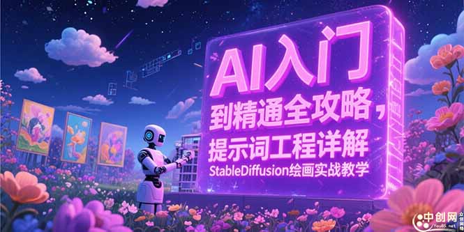 AI入门到精通全攻略，提示词工程详解，StableDiffusion绘画实战教学-LH资源分享网