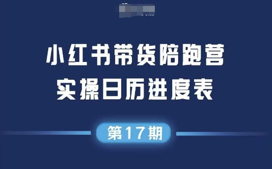小红书第17期带货陪跑营，不囤货，无不直播，无不投流，通过选品+笔记内容+测品+笔记铺量+矩阵运营打爆款-LH资源分享网