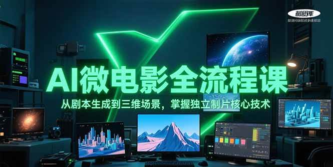AI微电影全流程课，从剧本生成到三维场景，掌握独立制片核心技术-LH资源分享网