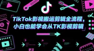 TikTok影视搬运剪辑全流程，小白也能学会从TK影视剪辑-LH资源分享网