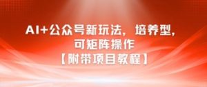 AI+公众号新玩法之培养型，可矩阵操作【附带项目教程】-LH资源分享网