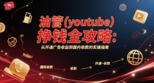 油管(youtube)挣钱全攻略：从开通广告收益到国内收款的实操指南-LH资源分享网