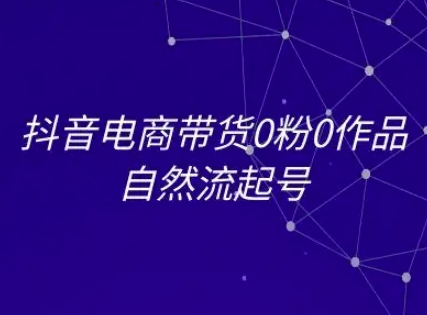 抖音电商带货0粉0作品自然流起号，抖音电商教程-LH资源分享网