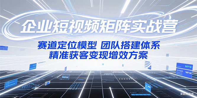 企业短视频矩阵实战营：赛道定位模型+团队搭建体系+精准获客变现增效方案-LH资源分享网