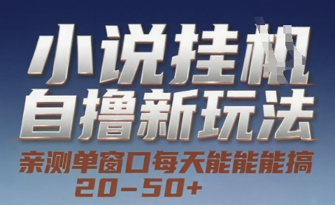 小说自撸新玩法 — 亲测单窗口每天能搞 20-50+，支持矩阵化批量操作【揭秘】-LH资源分享网