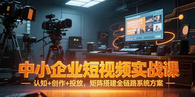 中小企业短视频实战课，认知+创作+投放，矩阵搭建全链路系统方案-LH资源分享网