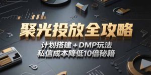 2025小红书聚光投放全攻略，计划搭建+DMP玩法，私信成本降低10倍秘籍-LH资源分享网