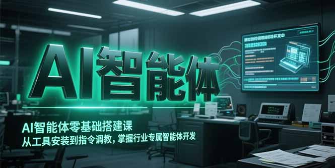 AI智能体零基础搭建课，从工具安装到指令调教，掌握行业专属智能体开发…-LH资源分享网