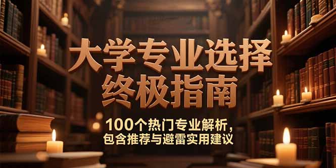 付费文：大学专业选择终极指南,100个热门专业解析,包含推荐与避雷实用建议-LH资源分享网