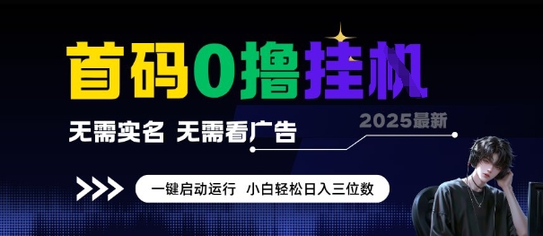 首码0撸全自动挂G项目，无需实名无需看广告，小白轻松日入3位数，多号短阵收益无上限【揭秘】-LH资源分享网
