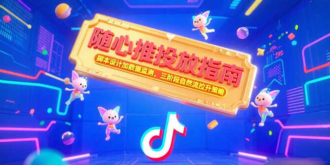 随心推投放指南，脚本设计加数据监测，三阶段自然流拉升策略-LH资源分享网