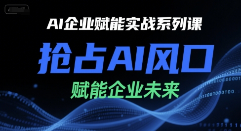 AI企业赋能实战系列课，抢占AI风口，赋能企业未来-LH资源分享网