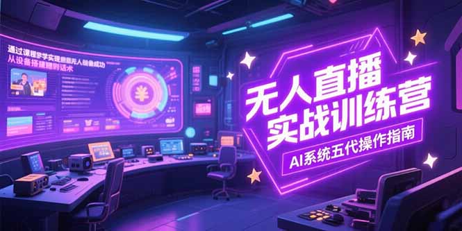 无人直播实操训练营，从设备搭建到话术，AI系统五代操作指南(7月更新-LH资源分享网